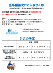 5月の医事相談（内科）